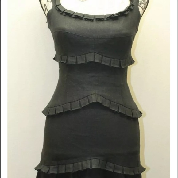 Gold Formal long Dress 4 ROSS MAYER prom wedding - Picture 8 of 9